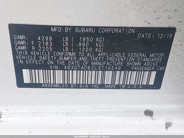 2020 SUBARU IMPREZA PREMIUM 5-DOOR 9