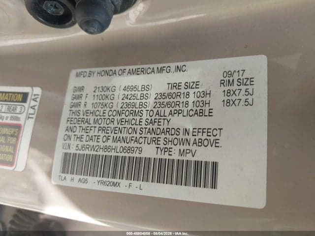 2017 HONDA CR-V EX-L/EX-L NAVI 9
