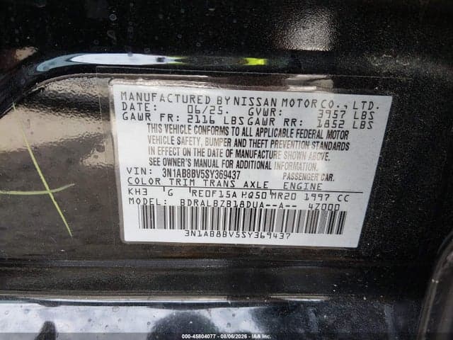 2025 NISSAN SENTRA S 9