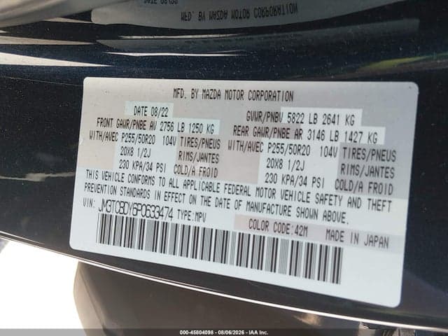 2023 MAZDA CX-9 GRAND TOURING 9