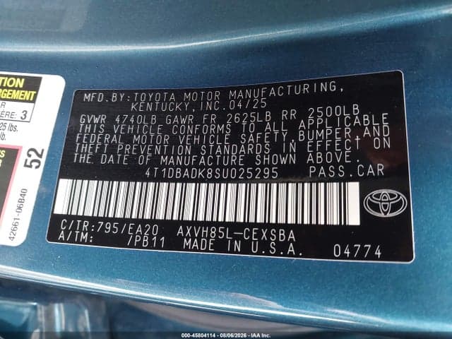 2025 TOYOTA CAMRY SE 9