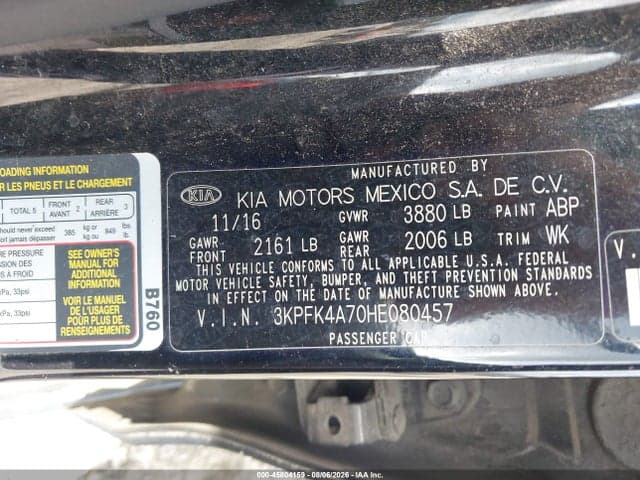 2017 KIA FORTE LX 9