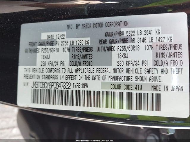 2023 MAZDA CX-9 TOURING 9