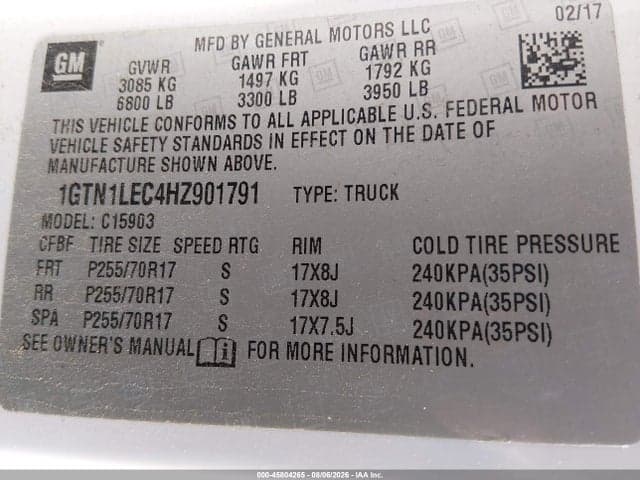 2017 GMC SIERRA C1500 9