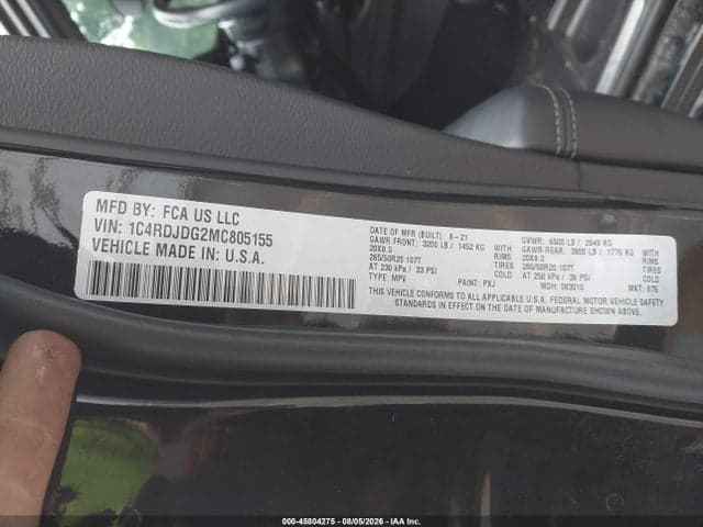 2021 DODGE DURANGO GT PLUS AWD 9
