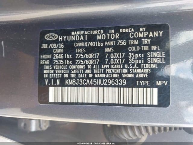 2017 HYUNDAI TUCSON SE 9