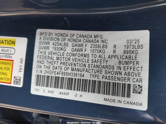 2025 HONDA CIVIC HYBRID SPORT/SPORT TOURING 9