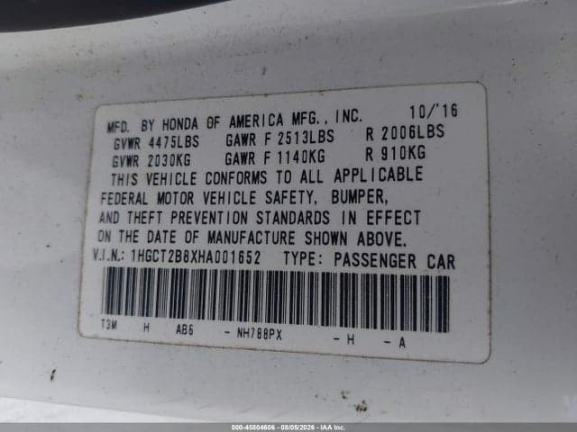 2017 HONDA ACCORD EX-L V6 9