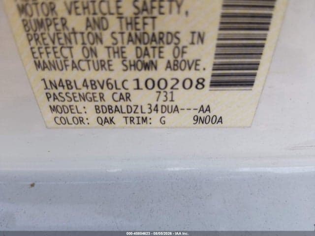 2020 NISSAN ALTIMA S FWD 9