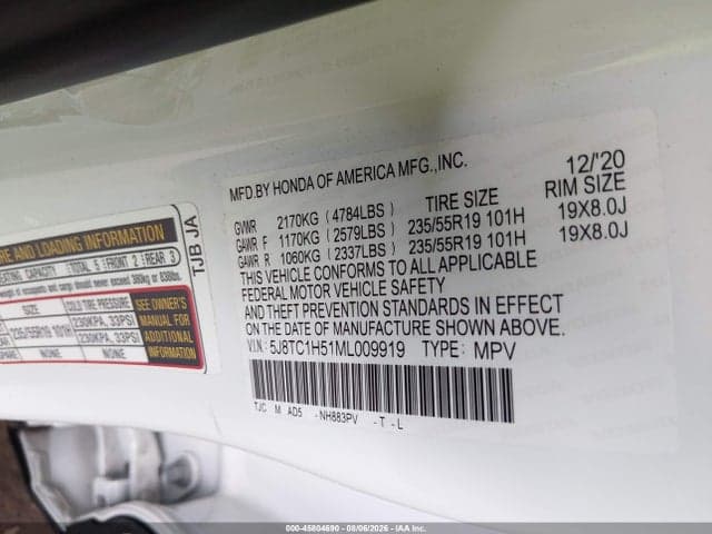 2021 ACURA RDX TECHNOLOGY PACKAGE 9