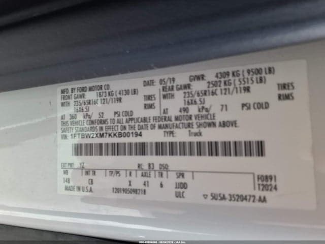 2019 FORD TRANSIT-350 9