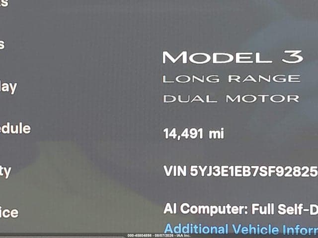 2025 TESLA MODEL 3 LONG RANGE ALL-WHEEL DRIVE 16
