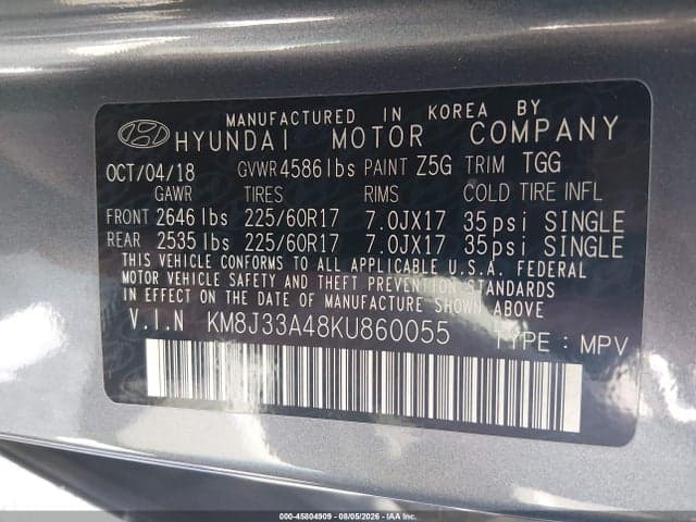 2019 HYUNDAI TUCSON VALUE 9