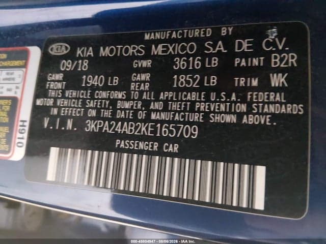 2019 KIA RIO S 9