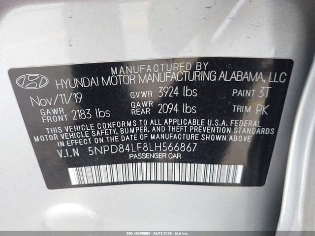 2020 HYUNDAI ELANTRA SEL 9