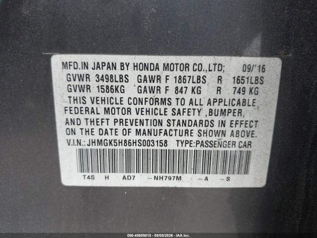 2017 HONDA FIT EX-L 9