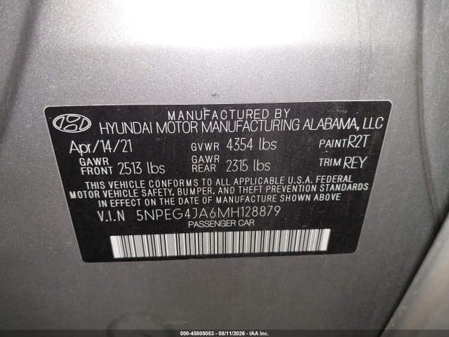 2021 HYUNDAI SONATA SE 9
