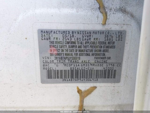 2018 NISSAN SENTRA SL 9