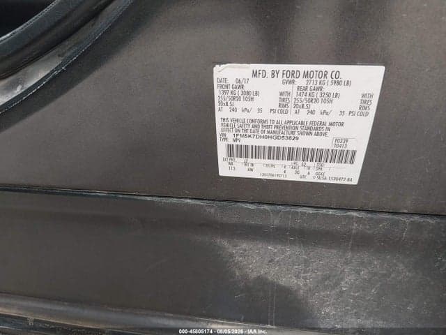 2017 FORD EXPLORER XLT 9