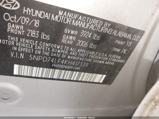 2019 HYUNDAI ELANTRA SE 9