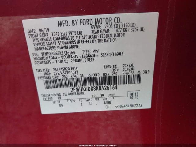 2019 FORD FLEX LIMITED 9
