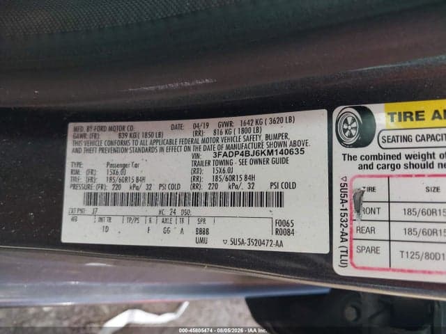 2019 FORD FIESTA SE 9