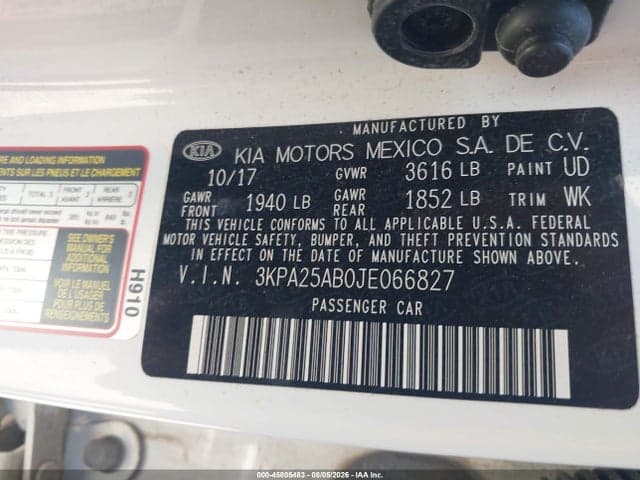 2018 KIA RIO LX 9