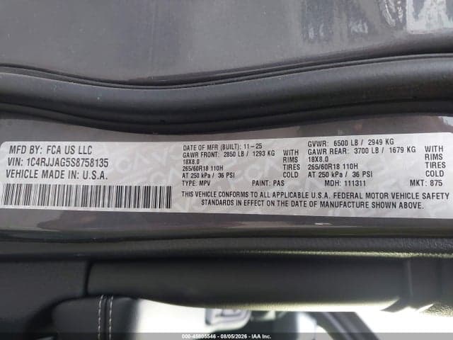2025 JEEP GRAND CHEROKEE L ALTITUDE X 4X2 9