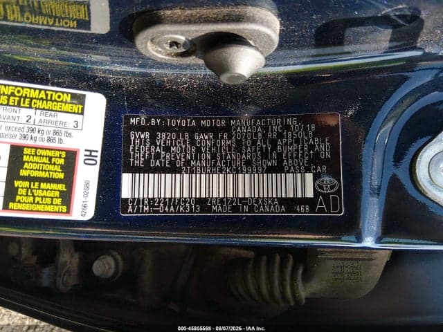 2019 TOYOTA COROLLA SE 9