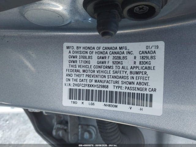 2019 HONDA CIVIC SPORT 9