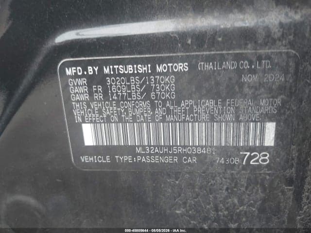 2024 MITSUBISHI MIRAGE ES 9