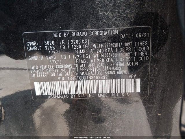 2022 SUBARU OUTBACK WILDERNESS 9