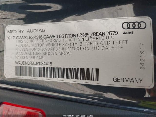 2018 AUDI A5 2.0T PREMIUM 9