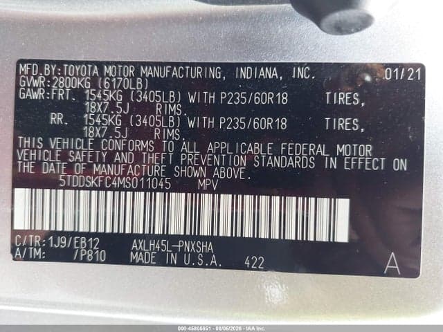 2021 TOYOTA SIENNA XSE 9