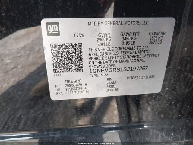 2025 CHEVROLET TRAVERSE AWD LT 9
