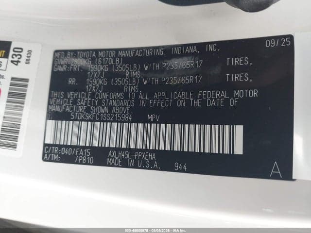 2025 TOYOTA SIENNA LE 9