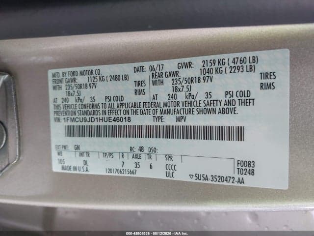 2017 FORD ESCAPE TITANIUM 9