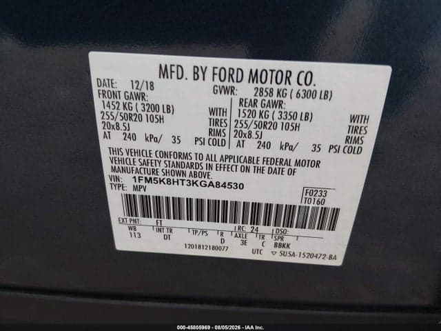 2019 FORD EXPLORER PLATINUM 9