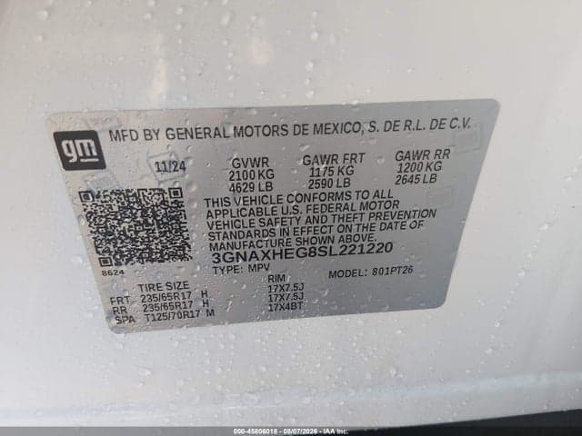 2025 CHEVROLET EQUINOX FWD LT 9