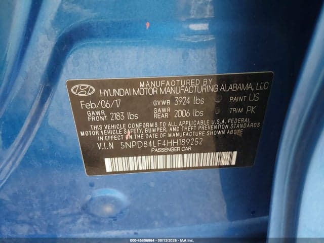 2017 HYUNDAI ELANTRA SE 9