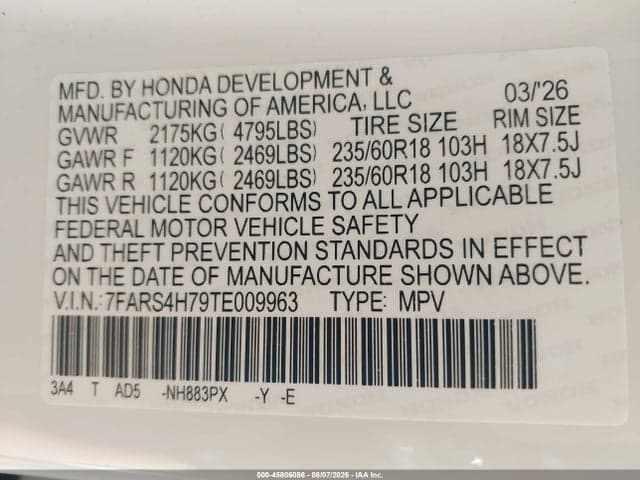 2026 HONDA CR-V EX-L AWD 9