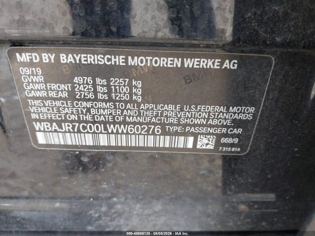 2020 BMW 530I XDRIVE 9