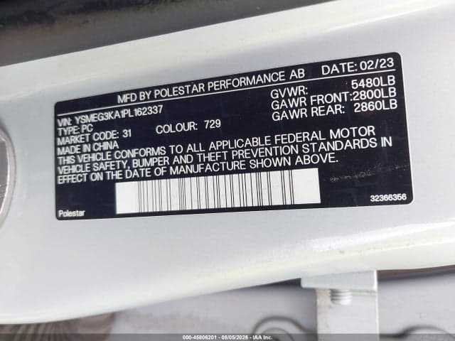 2023 POLESTAR 2 LONG RANGE SINGLE MOTOR/LONG RANGE SINGLE MOTOR PLUS 9
