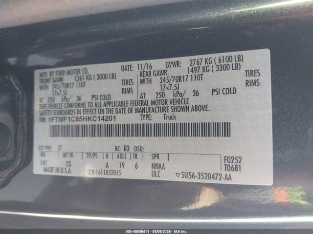 2017 FORD F-150 XL 9