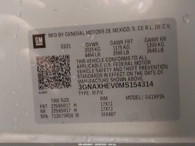 2021 CHEVROLET EQUINOX FWD LS 9