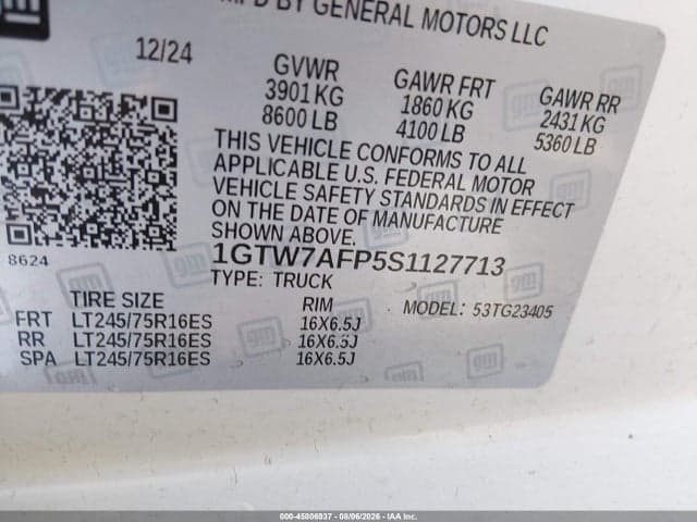 2025 GMC SAVANA CARGO RWD 2500 REGULAR WHEELBASE WORK VAN 9