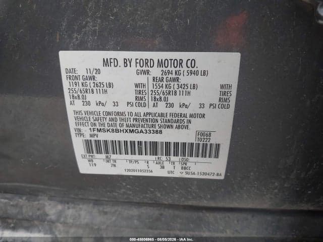 2021 FORD EXPLORER 9