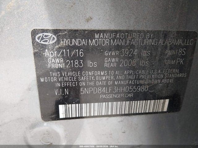 2017 HYUNDAI ELANTRA SE 9