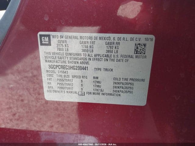 2017 CHEVROLET SILVERADO 1500 LT 9