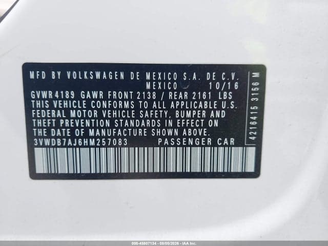 2017 VOLKSWAGEN JETTA 1.4T SE 9